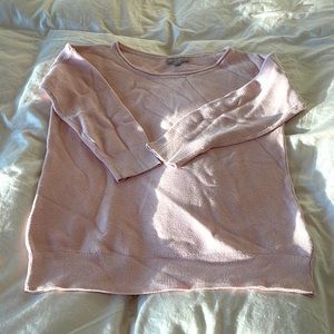 Cotton 3/4 sleeve banana republic sweater baby pink